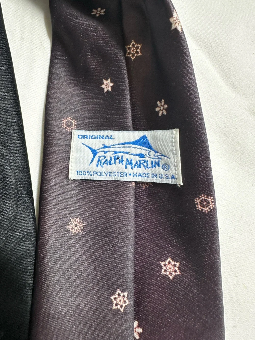 A51. Ralph Marlin Black Tie with Festive Cow and Red Accents